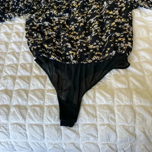 Free people black floral bodysuit - Picture 8 of 13